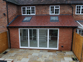 Completed house extension exterior